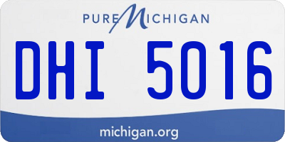 MI license plate DHI5016