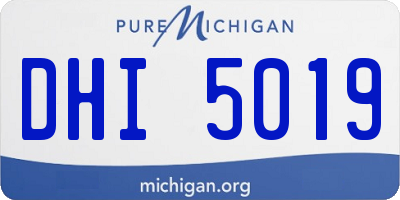 MI license plate DHI5019