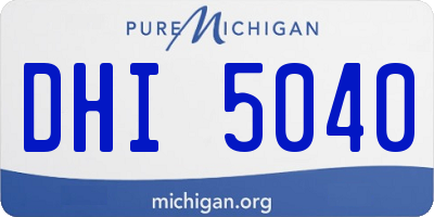 MI license plate DHI5040