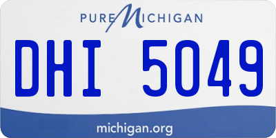 MI license plate DHI5049