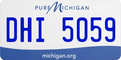 MI license plate DHI5059