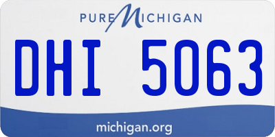 MI license plate DHI5063