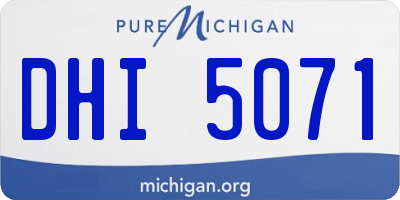 MI license plate DHI5071