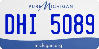 MI license plate DHI5089
