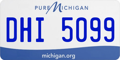MI license plate DHI5099
