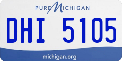MI license plate DHI5105