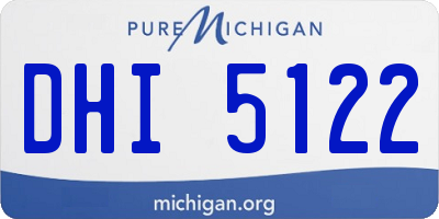 MI license plate DHI5122