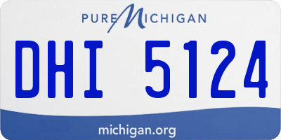 MI license plate DHI5124