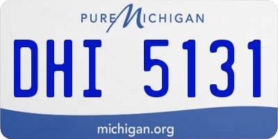 MI license plate DHI5131