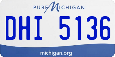 MI license plate DHI5136
