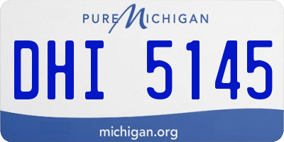 MI license plate DHI5145