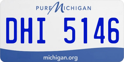MI license plate DHI5146
