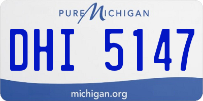 MI license plate DHI5147