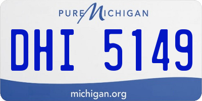 MI license plate DHI5149