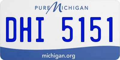 MI license plate DHI5151