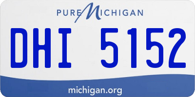 MI license plate DHI5152