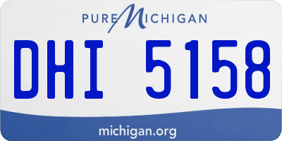 MI license plate DHI5158