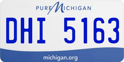 MI license plate DHI5163