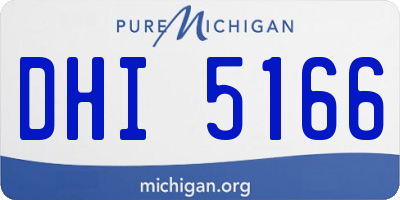 MI license plate DHI5166