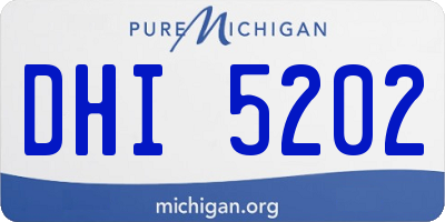 MI license plate DHI5202