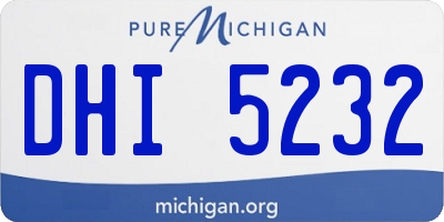 MI license plate DHI5232