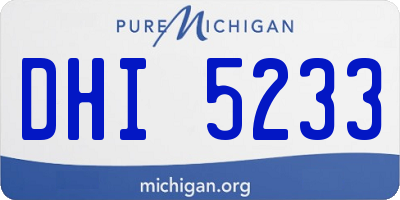 MI license plate DHI5233
