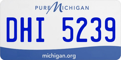 MI license plate DHI5239