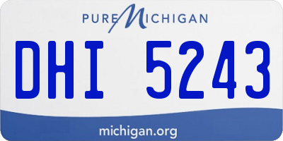 MI license plate DHI5243