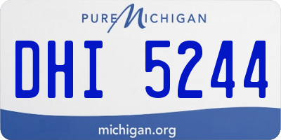 MI license plate DHI5244