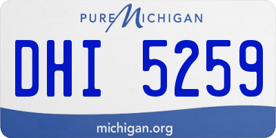 MI license plate DHI5259