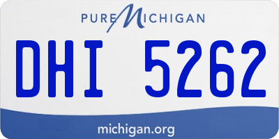 MI license plate DHI5262