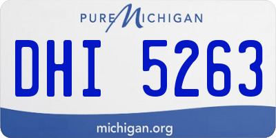 MI license plate DHI5263