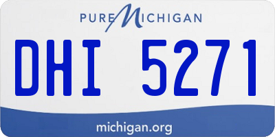 MI license plate DHI5271