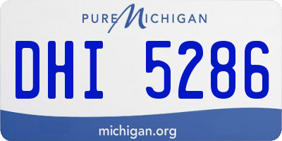MI license plate DHI5286