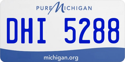 MI license plate DHI5288