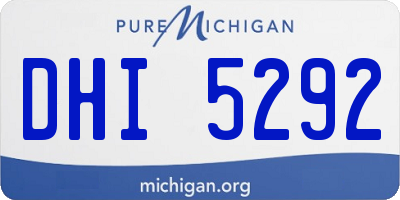 MI license plate DHI5292