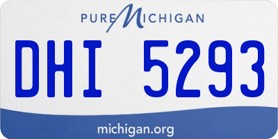 MI license plate DHI5293