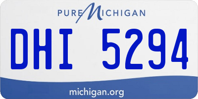 MI license plate DHI5294