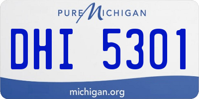 MI license plate DHI5301