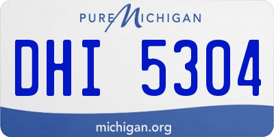 MI license plate DHI5304