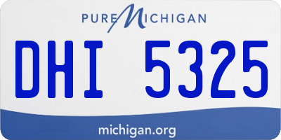 MI license plate DHI5325