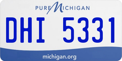 MI license plate DHI5331