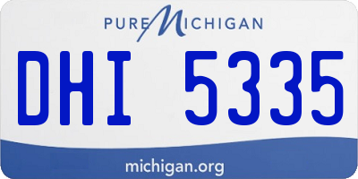 MI license plate DHI5335