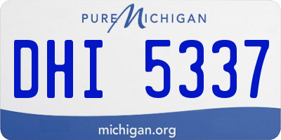 MI license plate DHI5337