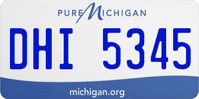 MI license plate DHI5345