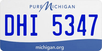 MI license plate DHI5347