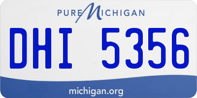 MI license plate DHI5356