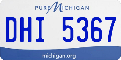 MI license plate DHI5367