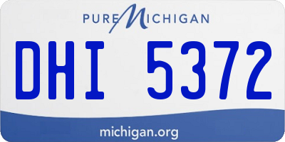 MI license plate DHI5372