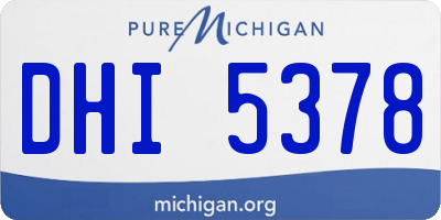 MI license plate DHI5378